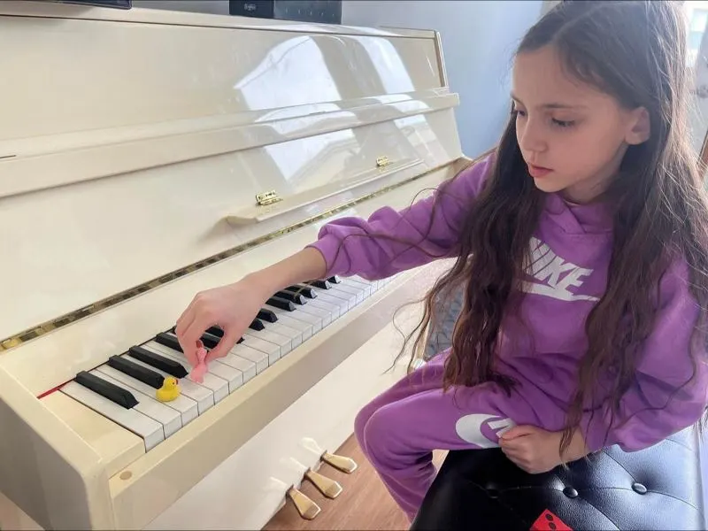 Student at piano