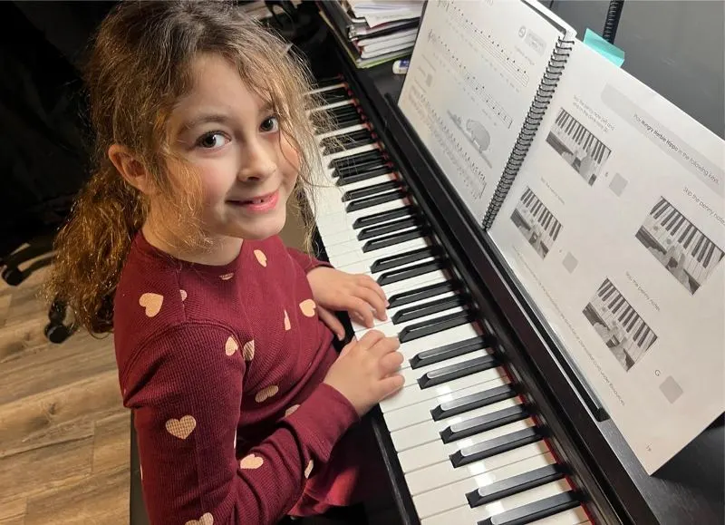 Student at piano